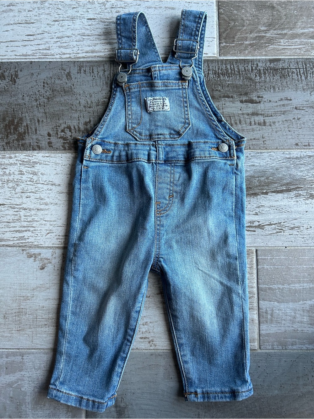 Levi’s Denim Overalls Toddler 12 Months Unisex Blue Jean Bib Overalls